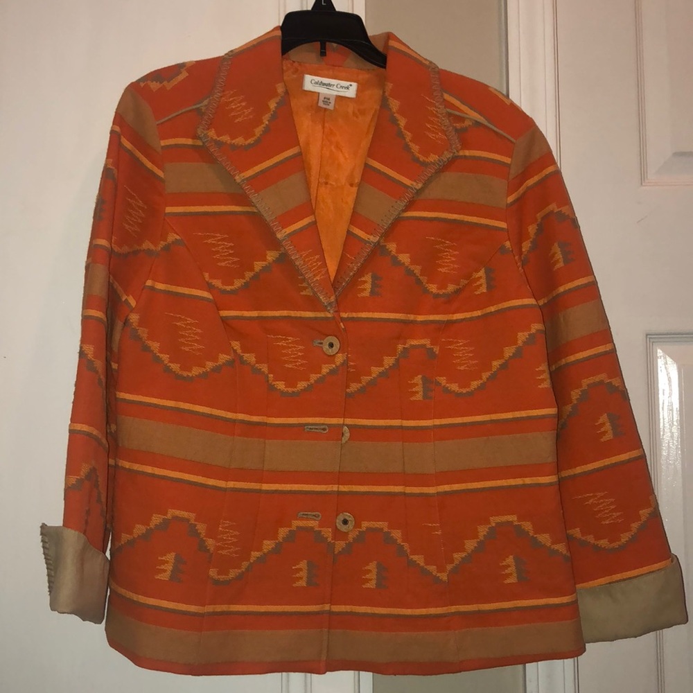 Western Vibe Women’s Orange Blazer 🖤